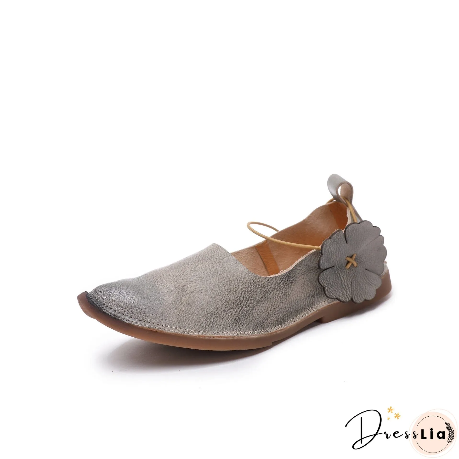 Spring Retro Leather Pointed Toe Casual Shoes