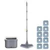 Cleaning Rotary Mop Wet Dry Use Floor Bucket Mop Cloth Hand-free for Home Office