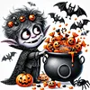 Multistyle Nuits D'Horreur D'Halloween - Peinture Diamant Ronde - 40 X 40 CM