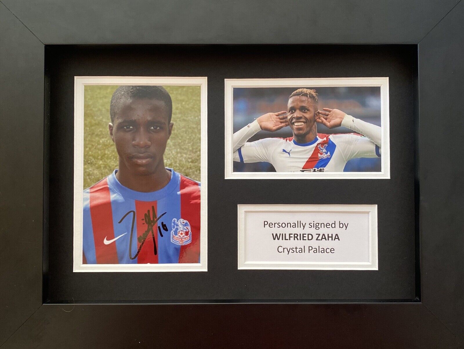 Wilfried Zaha Genuine Hand Signed Crystal Palace Photo Poster painting In A4 Frame Display