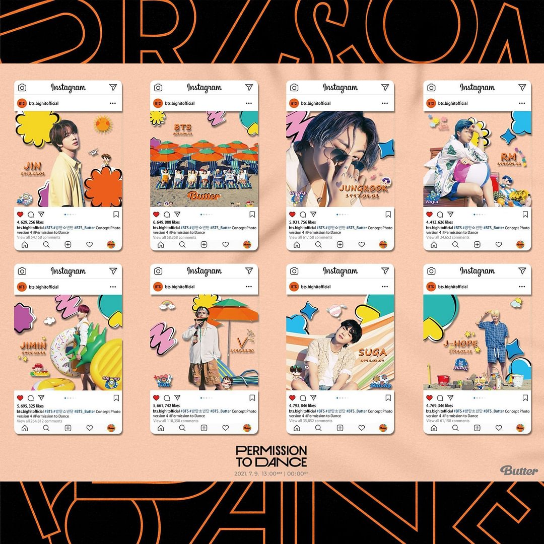 방탄소년단 Permission to Dance Transparent Card