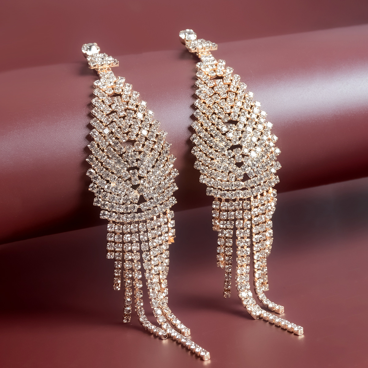 Statement Pop Diamond Tassel Earrings | Oxredo Shop Ramadan Sale