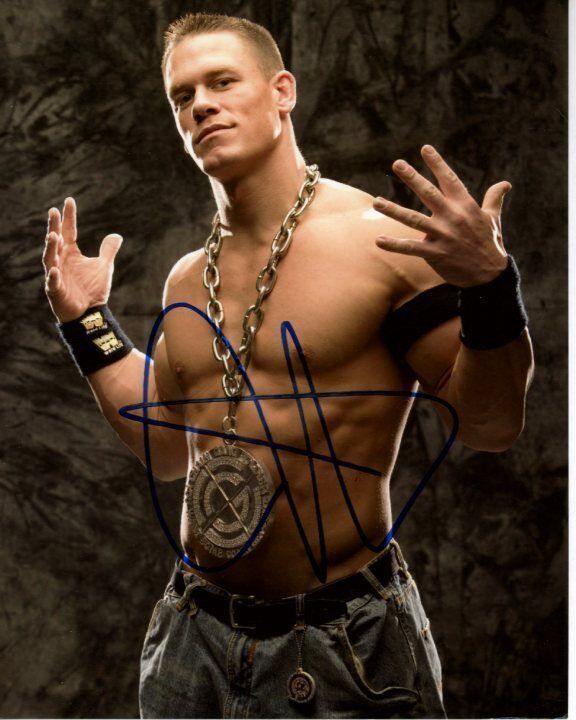 JOHN CENA Signed Autographed WWE WWF WRESTLING Photo Poster painting