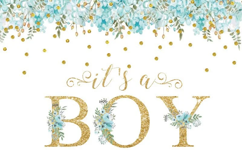 Gold It Is A Boy or Girl Gender Reveal Party Decor Background Photography Backdrop Baby Shower Party Decorations Background