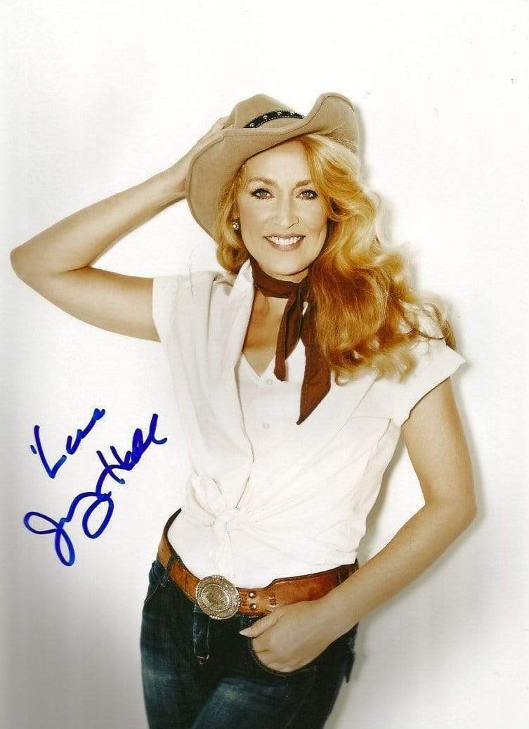 Jerry Hall MODEL and ACTRESS autograph, In-Person signed Photo Poster painting