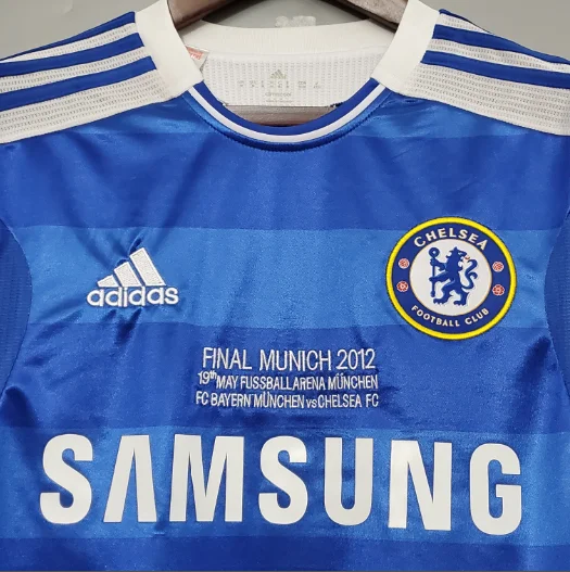 Retro 2012 Chelsea Champions League Version Home Football T-Shirt Thai Quality
