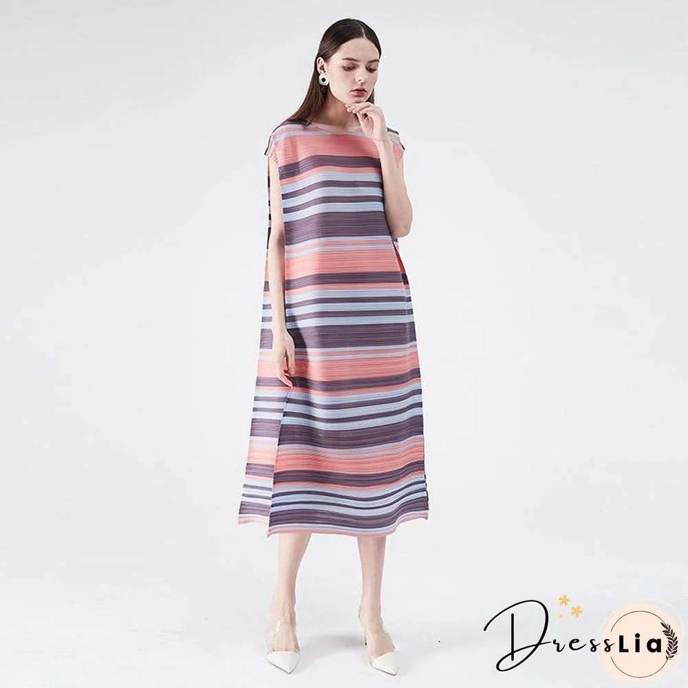 Miyake Pleated Sundress Women dresses summer