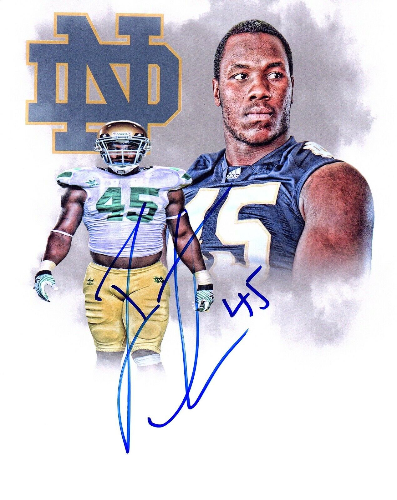 Darius Fleming Notre Dame Irish signed autographed 8x10 football Photo Poster painting ND b