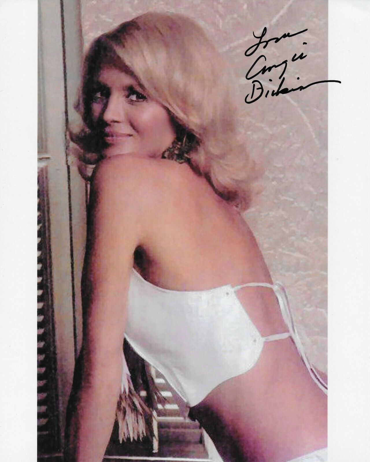 Angie Dickinson Original Autographed 8X10 Photo Poster painting #43