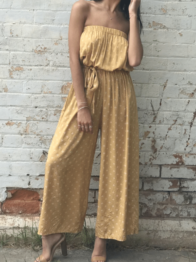 Off Shoulder Cotton-Blend Casual One-Pieces
