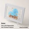 DIY Resin Beach Art Craft Kit with Frame, Resin Art Sea Glass Craft, Ocean Color Design, Materials for Adults Home Decor Desk Display, Ocean Themed DIY Kit Set and Creative Birthday Gift