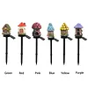 Solar Fairy-Tale Mushroom Cottage Landscape Pathway Light Waterproof LED Outdoor Lawn Lamp Courtyard Decoration Light for Spring Garden Walkway Patio Yard Backyard