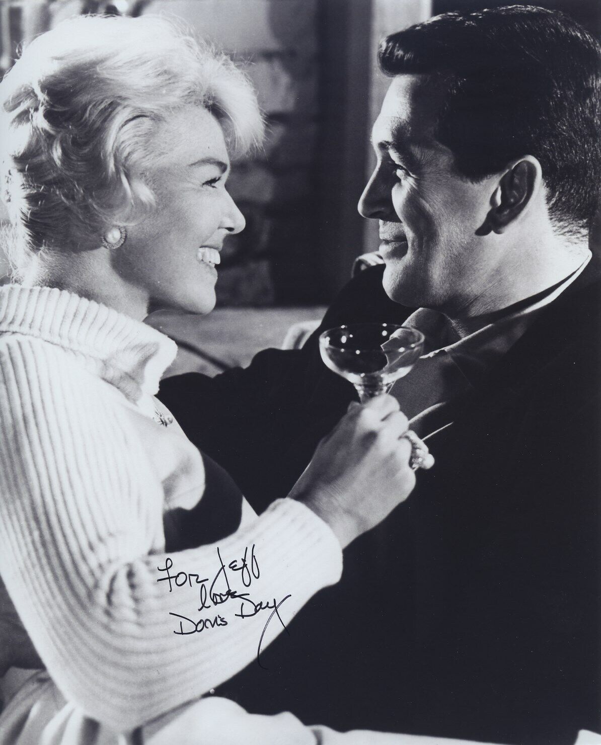 DORIS DAY SIGNED AUTOGRAPHED 8x10 Photo Poster painting JSA SPENCE STICKER COA FOR JEFF