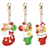 3PCS Diamond Painting Double Sided Keychain Pendant