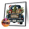 (40*40cm)Christmas Car - Full Round Drill Diamond Painting