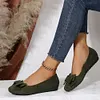 Gioiacombo&trade; Scarpe casual piatte con fiocco in pelle scamosciata da donna