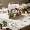 Xmas Penguin DIY Pearl Diamond Painting PU Cover Tissue Holder Kit Pearl Art Painting Decoration for Home & Gifts