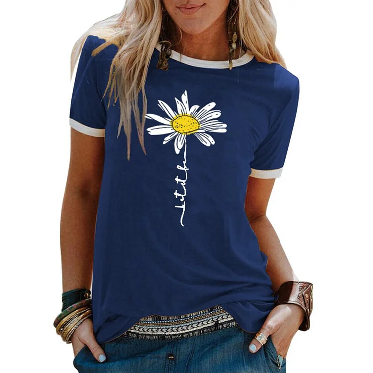 LET IT BE DAISY T-shirt Tee - #541348-Annaletters