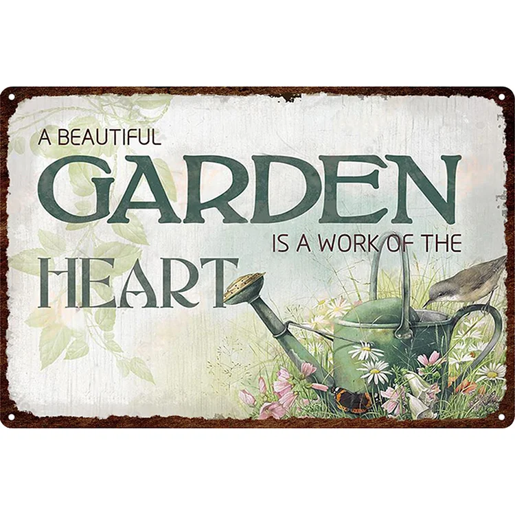 Garden Animal Welcome - Vintage Tin Signs/Wooden Signs - 7.9x11.8in & 11.8x15.7in