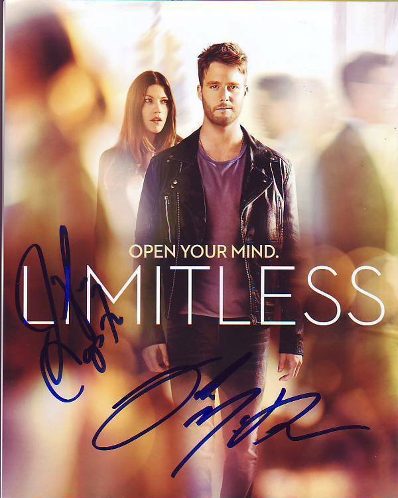 Jake mcdorman & jennifer carpenter autographed limitless brian rebecca Photo Poster painting