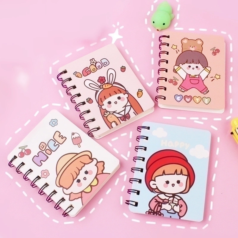 Cute Study Stationery Cartoon Mini Coil Notebook Notepad