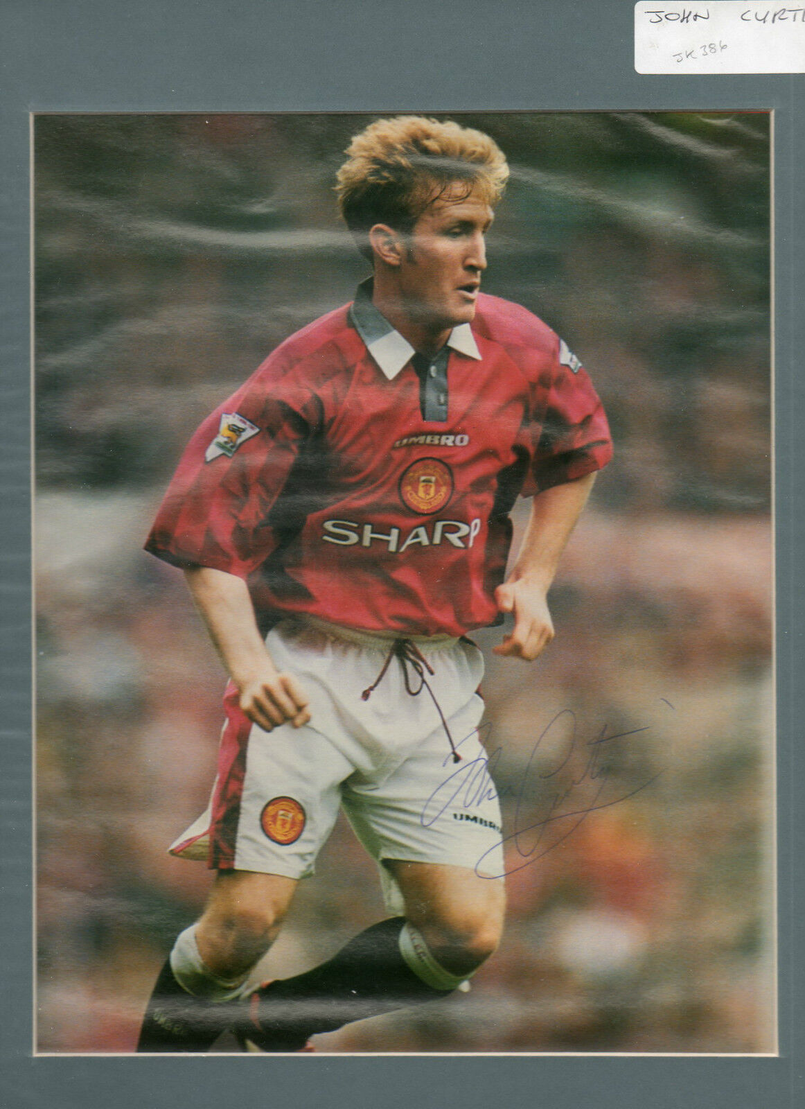 JOHN CURTIS AUTOGRAPHED MOUNTED Photo Poster painting MANCHESTER UTD