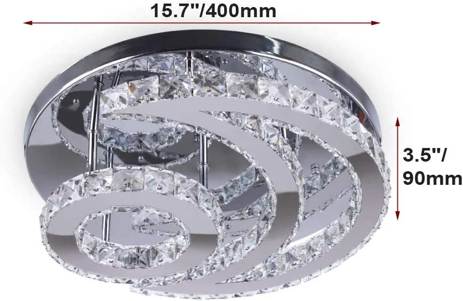 Simple Modern Restaurant Living Room Creative Round Stars And Moon Shaped Crystal Ceiling Lamp
