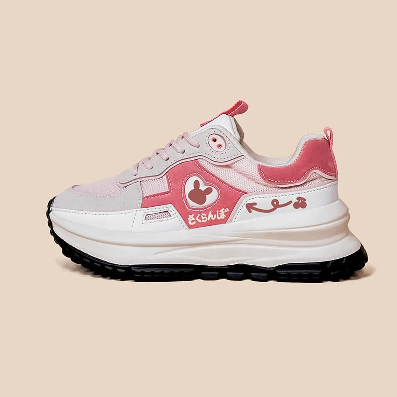 Pink Bunny Platform Shoes - Women's