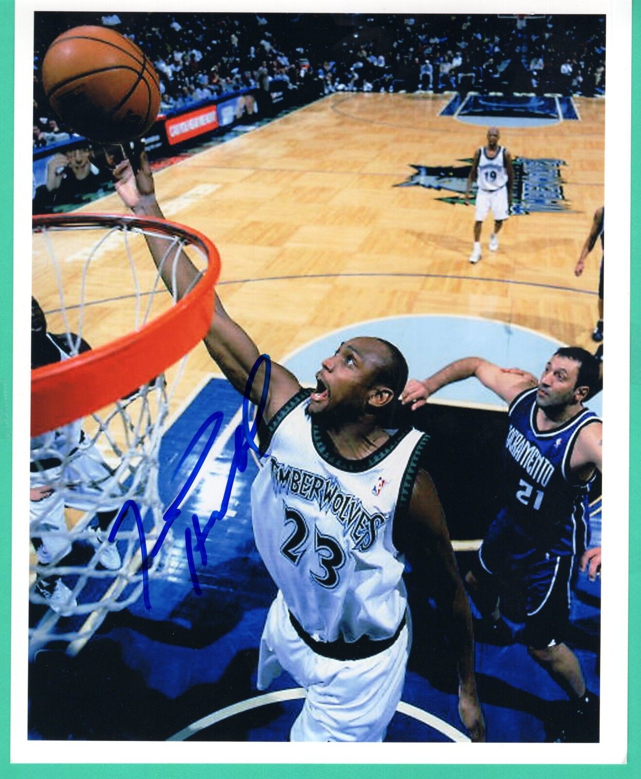 Trenton Hassell NBA Minnesota Timberwolves Hand Signed Autograph 8x10 Photo Poster painting