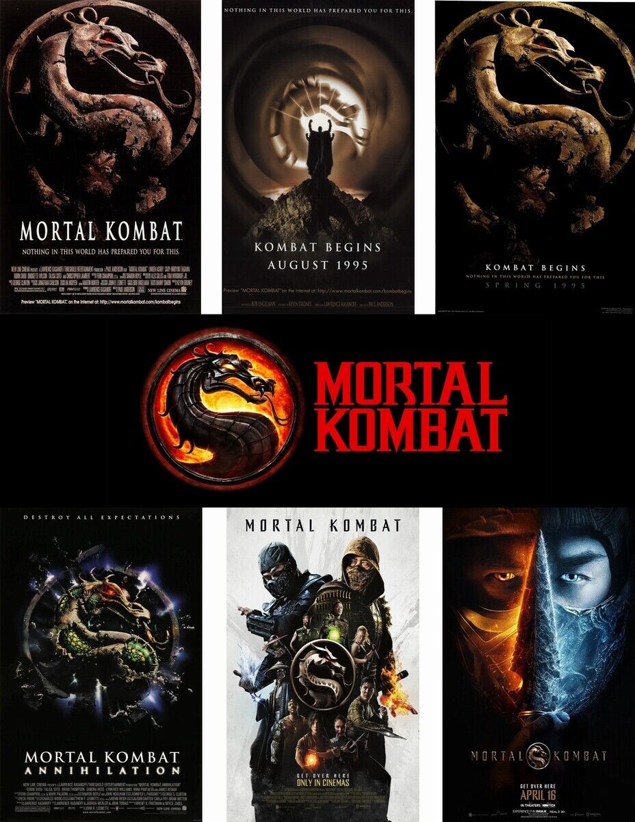 MORTAL KOMBAT - 6 MOVIE HIGH GLOSS Photo Poster painting POSTERS -  POSTAGE