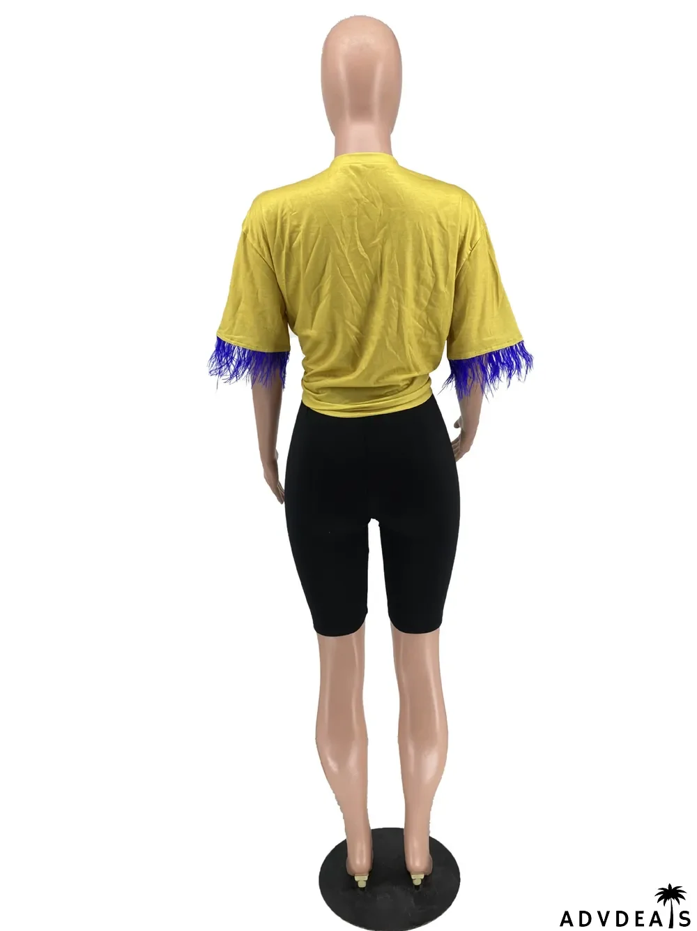 Print Cardigan Fur Short Sleeve T-shirt Fitted Shorts Two Piece Set