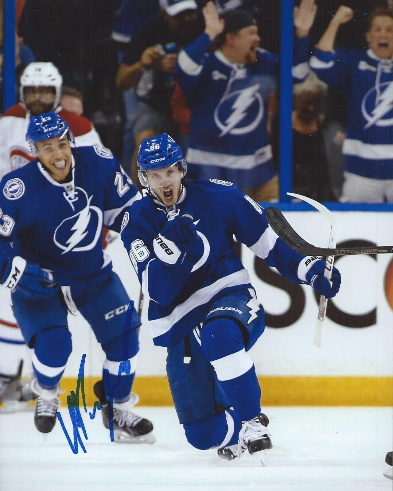 Nikita Kucherov Signed 8x10 Photo Poster painting Tampa Bay Lightning Autographed COA B