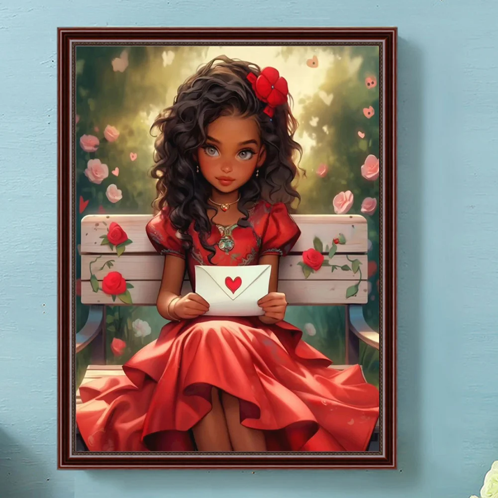 Diamond Painting - Full Round Drill - Kid Sweet Couple(Canvas|30*40cm)