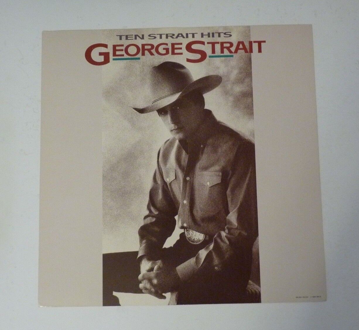 George Strait Ten Strait Hits LP Record Photo Poster painting Flat 12x12 Poster