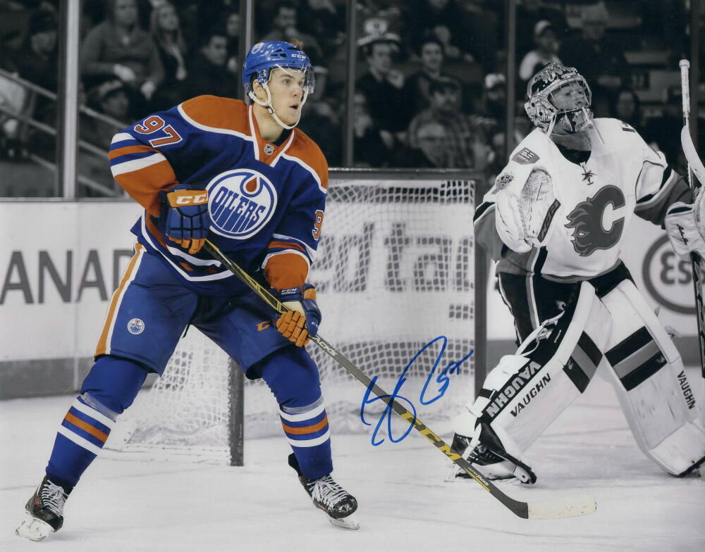 CONNOR MCDAVID SIGNED AUTOGRAPH 11x14 Photo Poster painting - EDMONTON OILERS NHL SUPERSTAR RARE