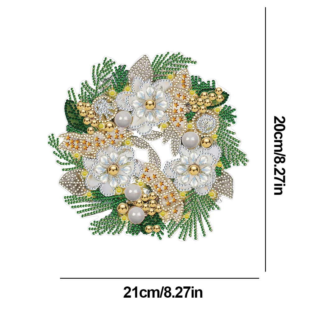 5D DIY Hanging Wreath Diamond Christmas Diamond Wall Decor Wreath
