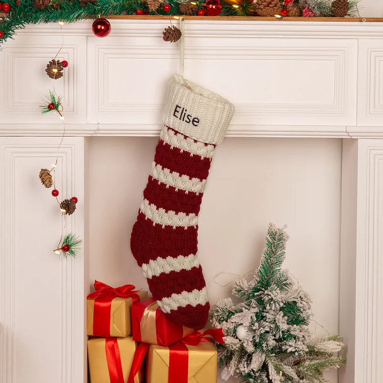 Customized 1 Name Christmas Stockings Ornaments Personalized Christmas Gifts for Family Friends
