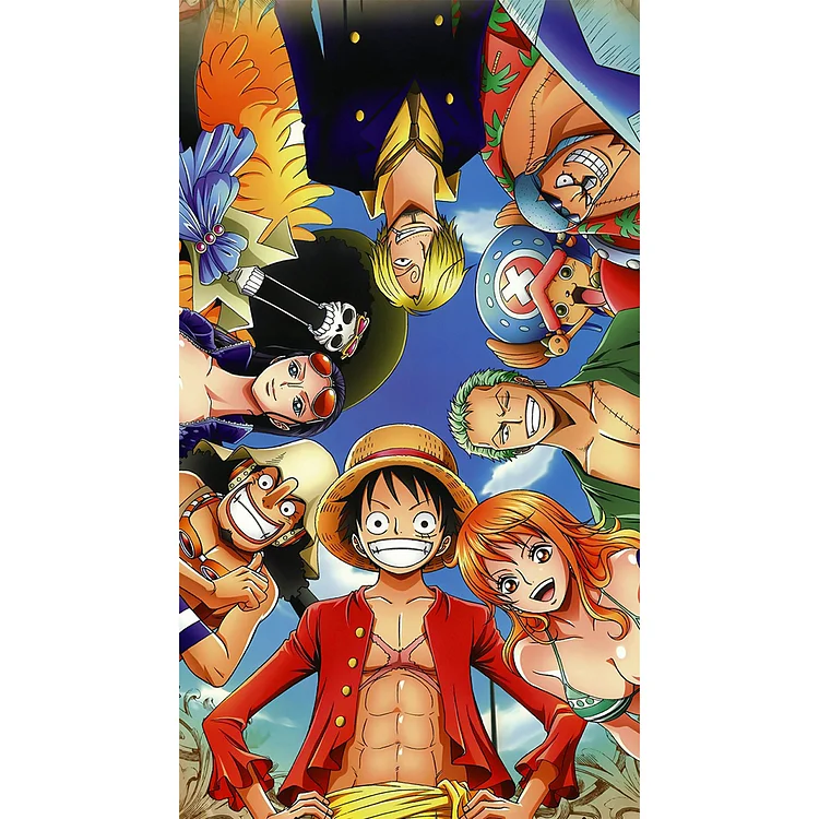 Anime One Piece 11CT Stamped Cross Stitch 50*89CM