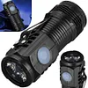 Mini LED Flashlight USB C Rechargeable Hat Clip Light for Camping Emergency