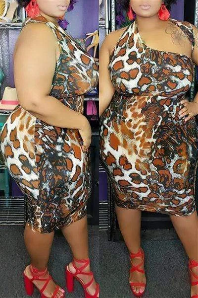 Sexy Printed Leopard Dress