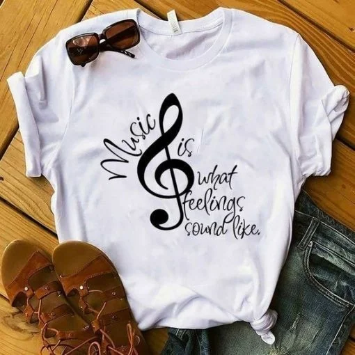 VChics Summer Sheet Music Short Sleeve T-Shirt