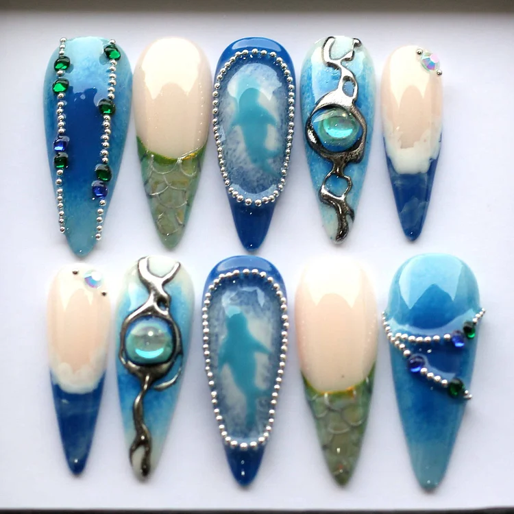 Ocean Breeze Press On Nails