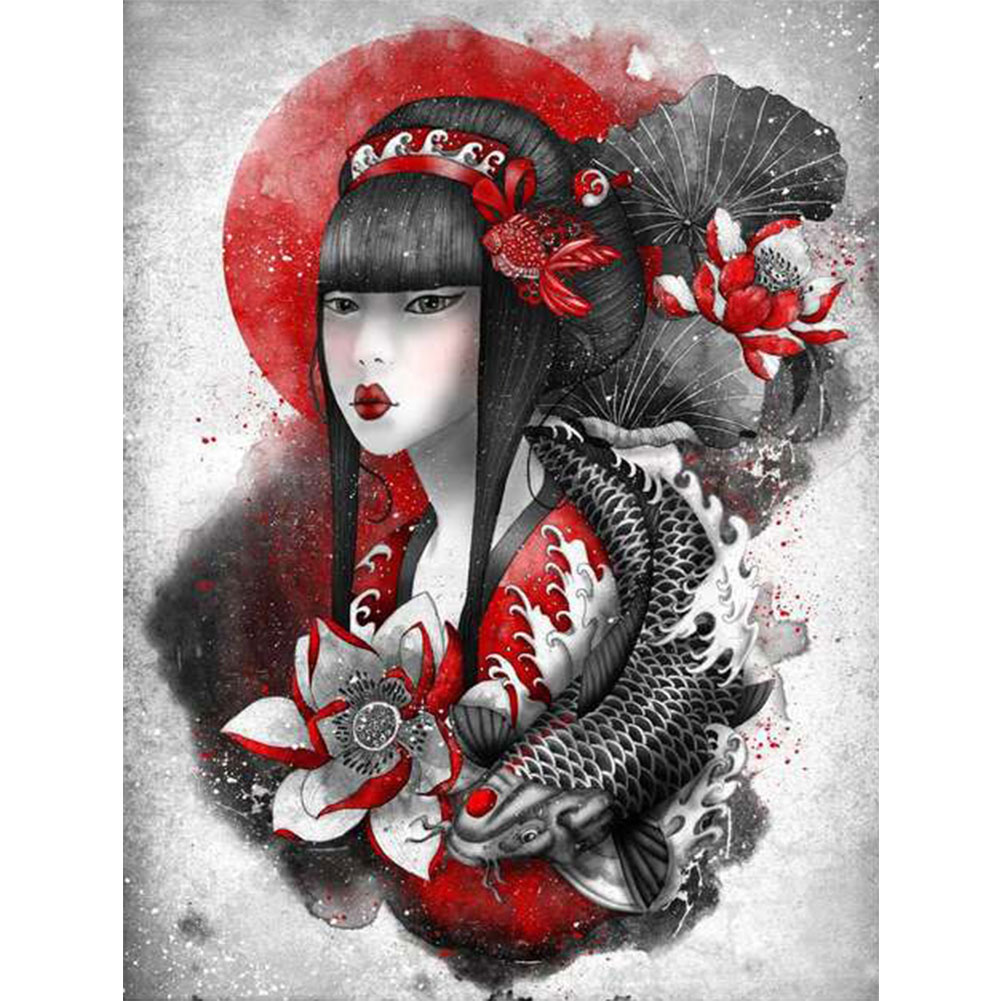 

Japanese Geisha - Round Drill Diamond Painting - 30*40CM, 501 Original