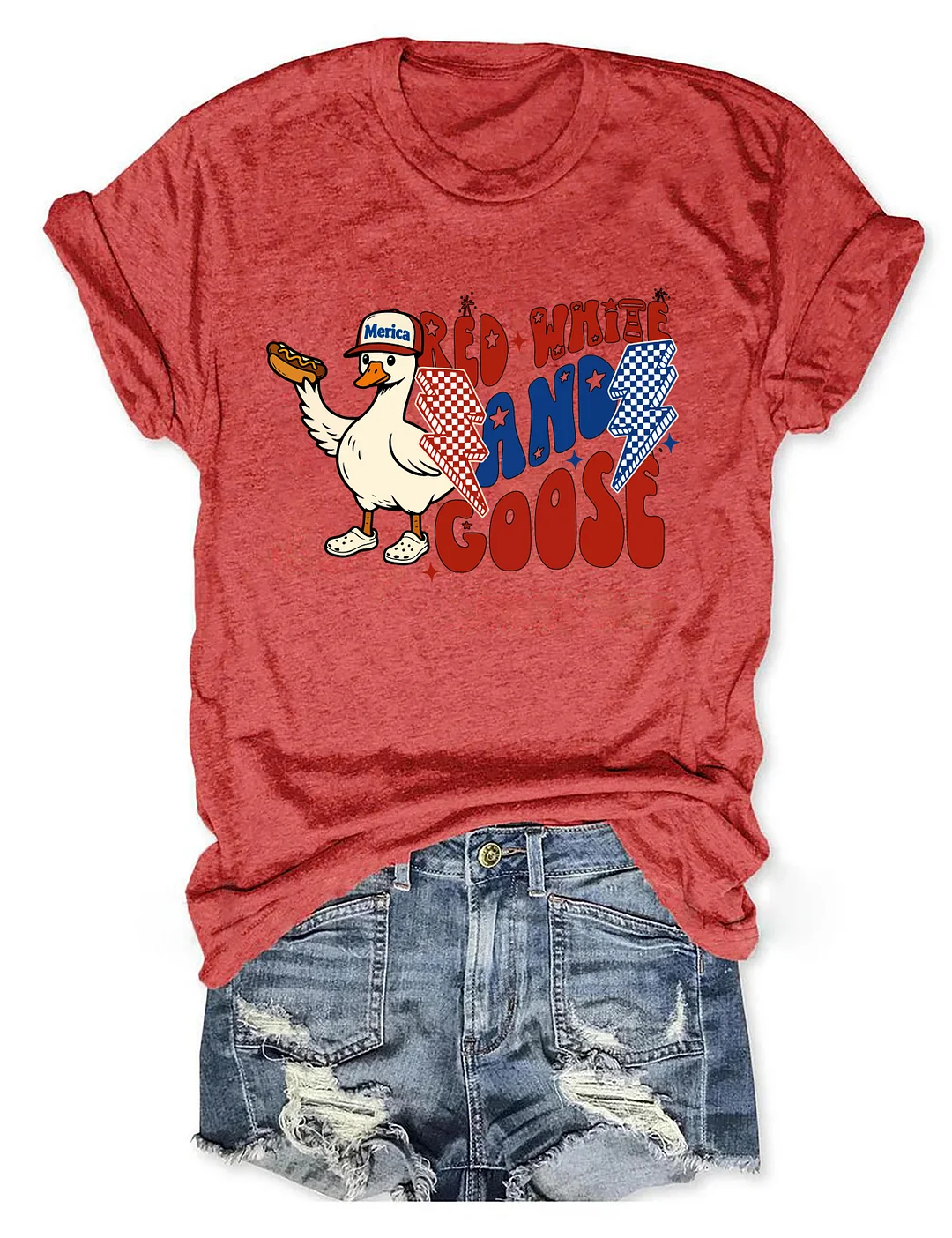 Red White And Goose T-shirt