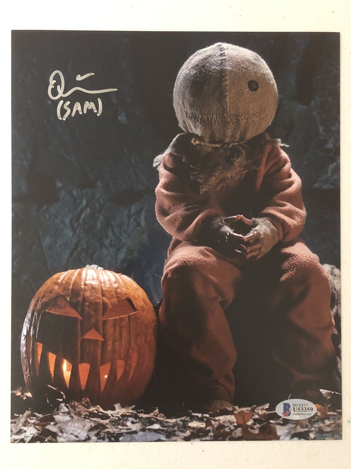 TRICK R TREAT SAM QUINN LORD SIGNED AUTOGRAPHED Photo Poster painting BECKETT COA # U53359