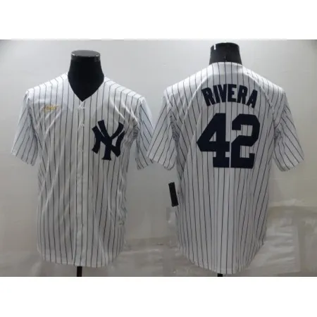 Men's New York Yankees  #42 Mariano Rivera White Cool Base Stitched Baseball Jersey