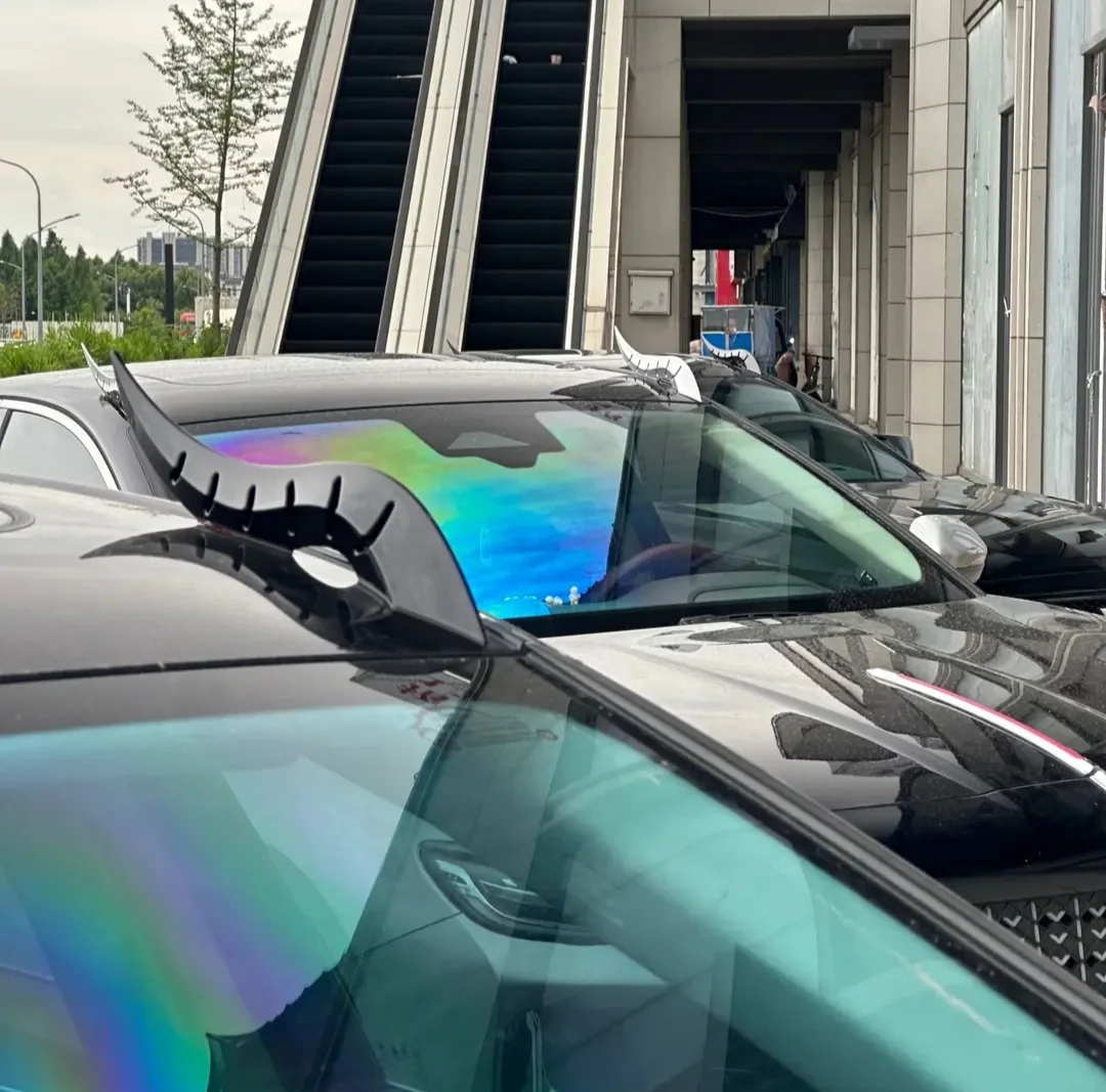 New dragon horn car exterior decoration，Arc light speed flow fin