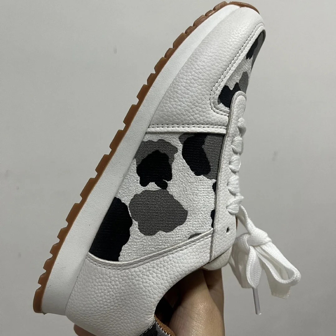 Breakj Breakj Spring And Autumn New Large-Size Leopard-Print Casual Single-Shoe Women's Flat-Bottomed Sports Casual Shoes Wish