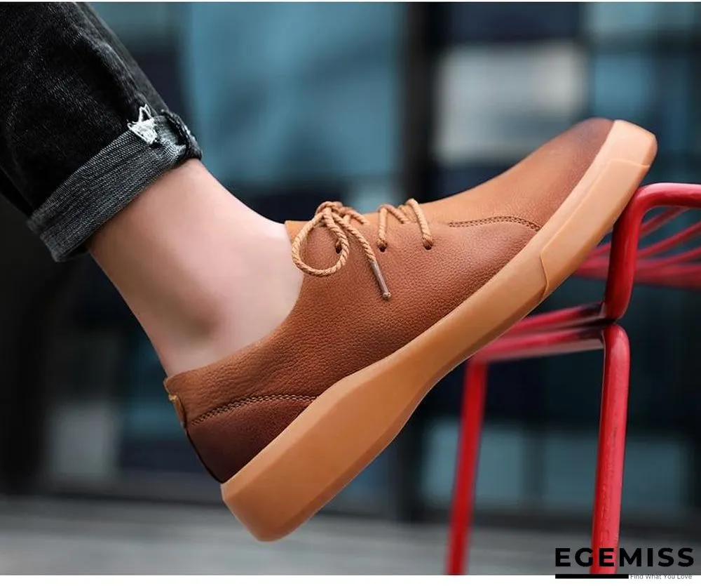 Casual Shoes Loafers Men Shoes Quality Handmade Leather Shoes Men Flats Moccasins Shoe | EGEMISS