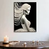 DIY Pearl Painting White Elegant Lady for Home Wall Decor(30x40cm)